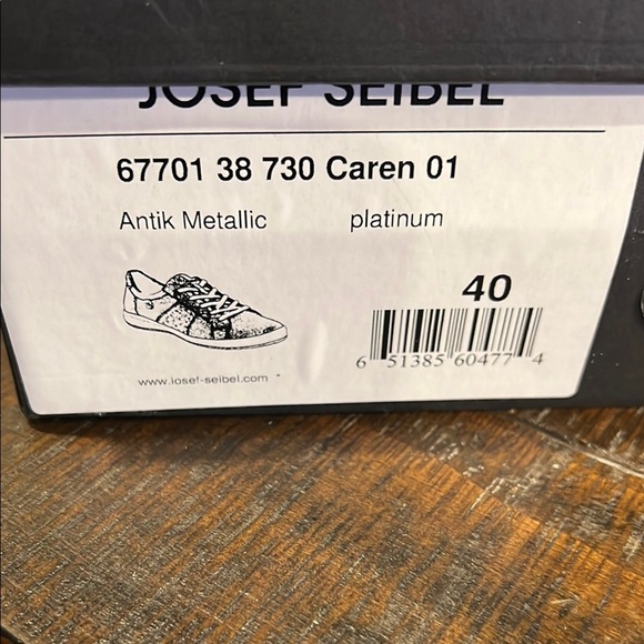 Josef Seibel Silver Sneakers Sleek Comfort Style - Picture 2 of 5